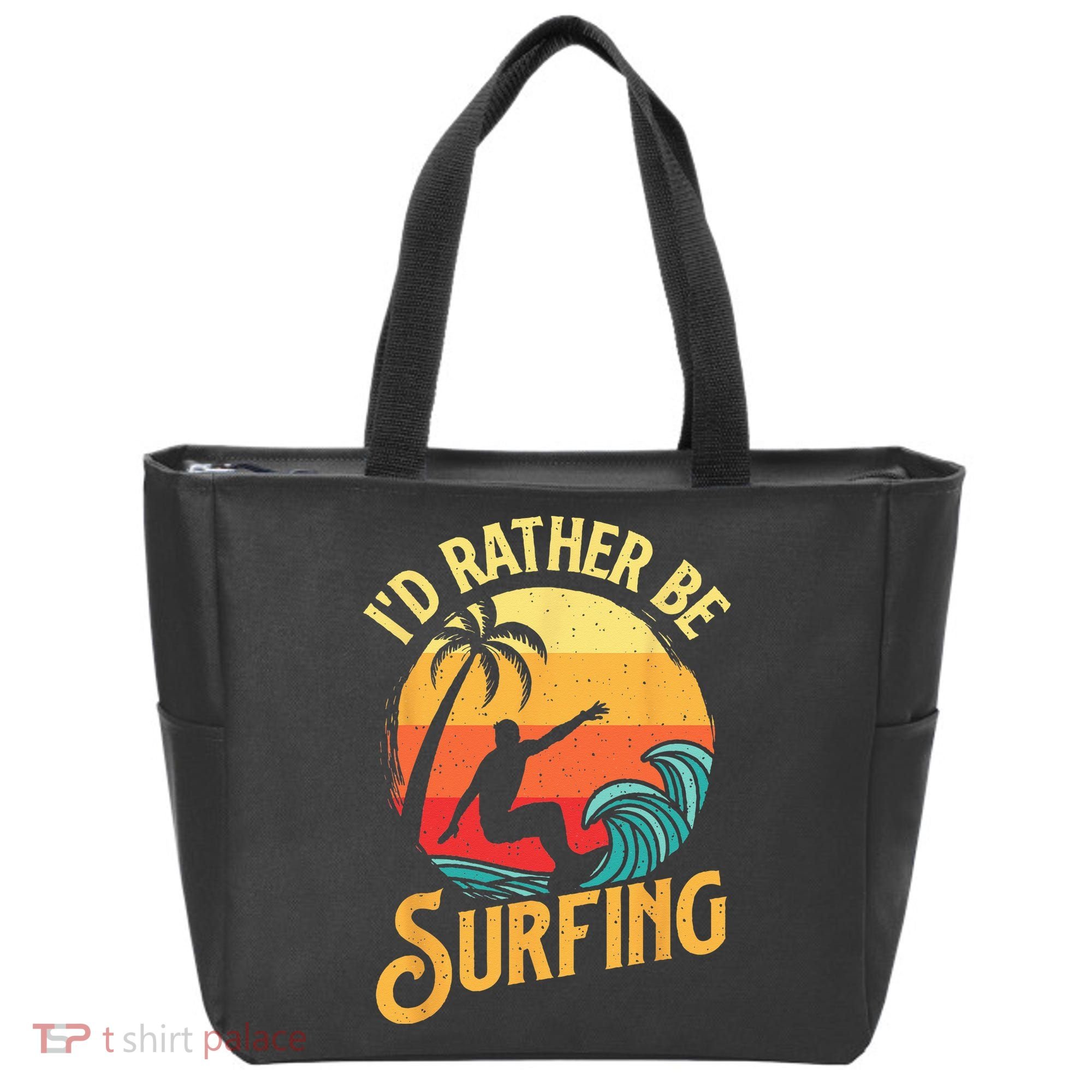 I'd Rather Be Surfing Beach Surfing Surfingboard Surfboard Tote Bag