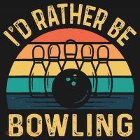 I'd Rather be Bowling retro for Man Woman & Toddler Bowling Apron thumb 3