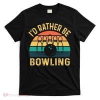 I'd Rather be Bowling retro for Man Woman & Toddler Bowling T-Shirt thumb 0