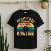 I'd Rather be Bowling retro for Man Woman & Toddler Bowling T-Shirt thumb 2