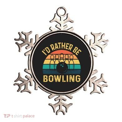 I'd Rather be Bowling retro for Man Woman & Toddler Bowling Ornament