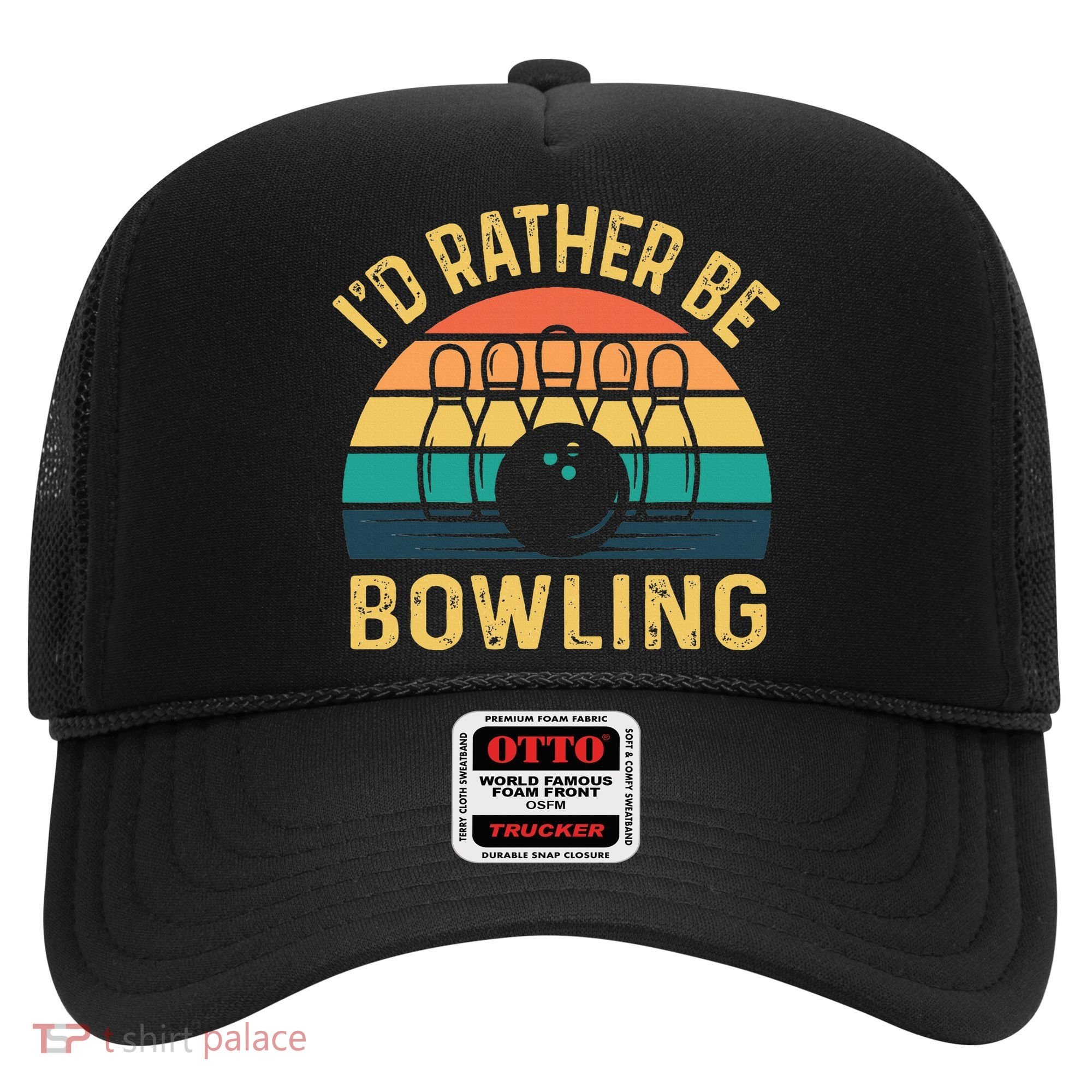 I'd Rather be Bowling retro for Man Woman & Toddler Bowling Hat