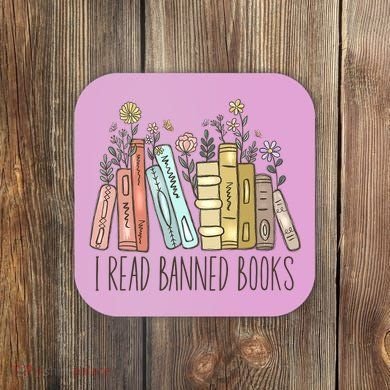 I Read Banned Books Coaster