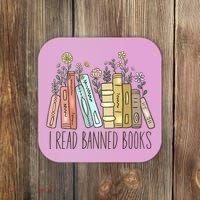 I Read Banned Books Coaster thumb 0