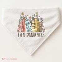 I Read Banned Books USA-Made Doggie Bandana thumb 0