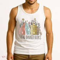 I Read Banned Books Tank Top thumb 3