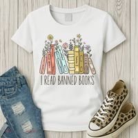 I Read Banned Books Women's T-Shirt thumb 3