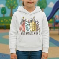 I Read Banned Books Kids Hoodie thumb 3