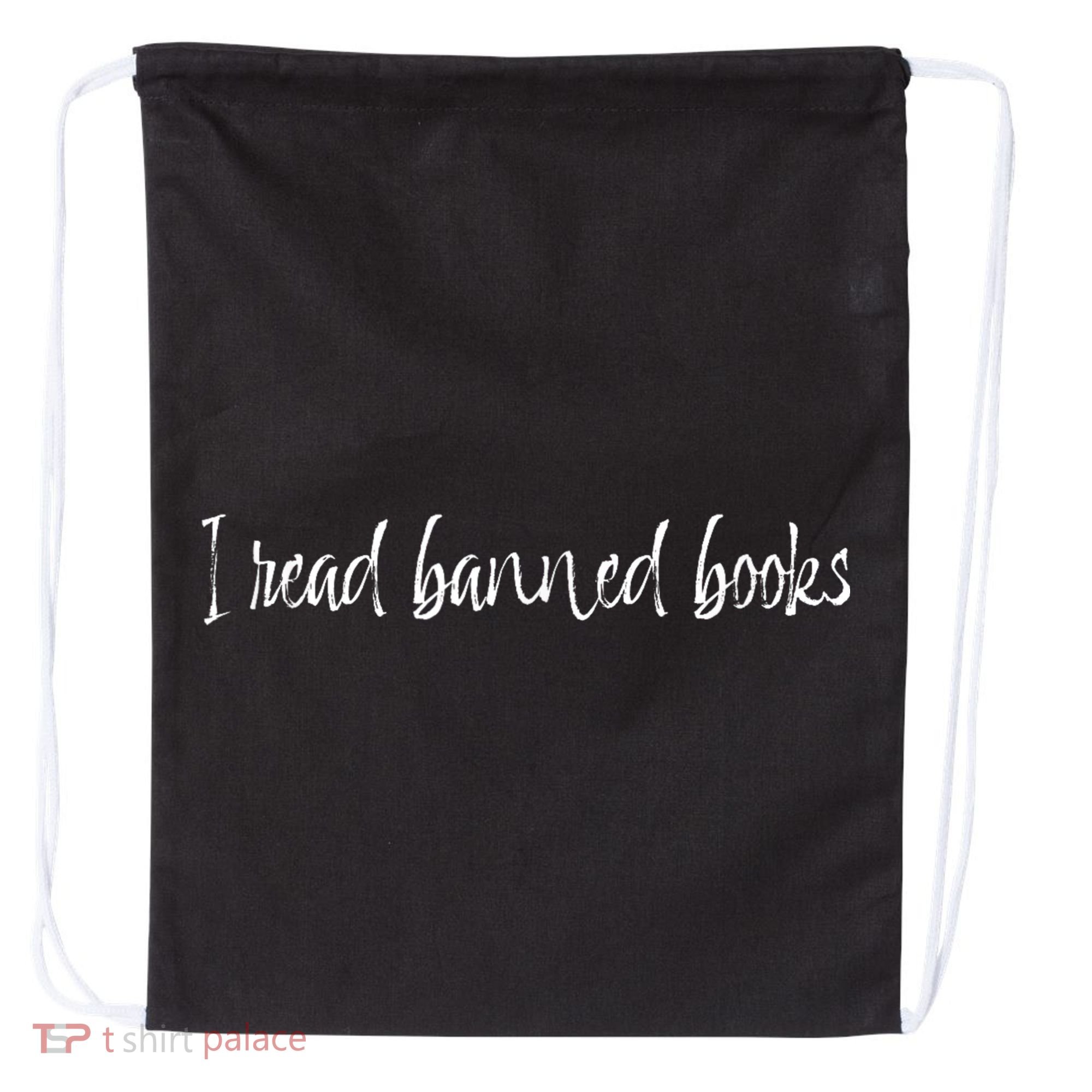 I Read Banned Books Funny Gift Drawstring Bag