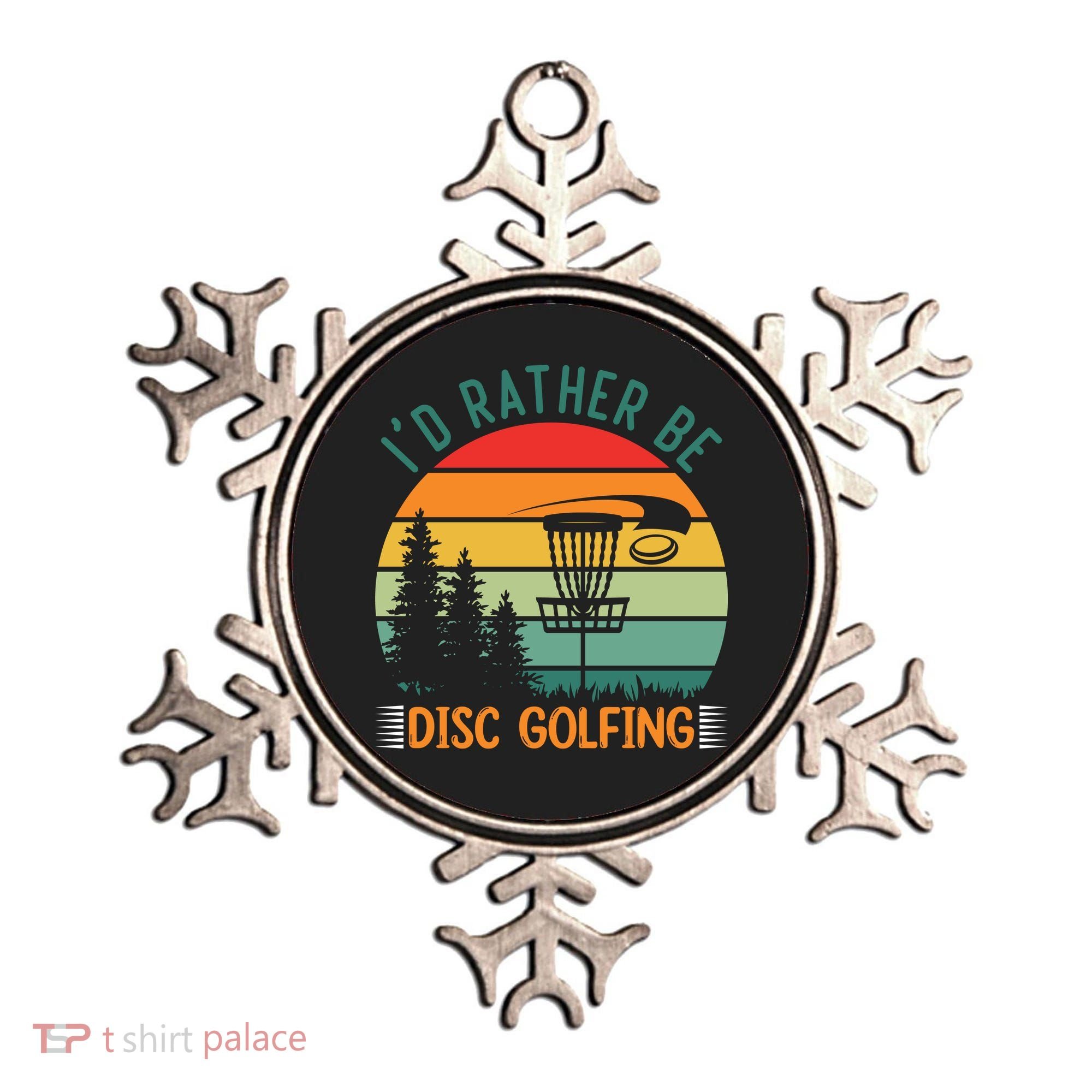 I'd Rather Be Disc Golfing Discs Funny Disc Golfer Ornament