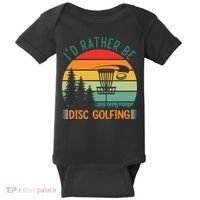 I'd Rather Be Disc Golfing Discs Funny Disc Golfer Baby Bodysuit thumb 0