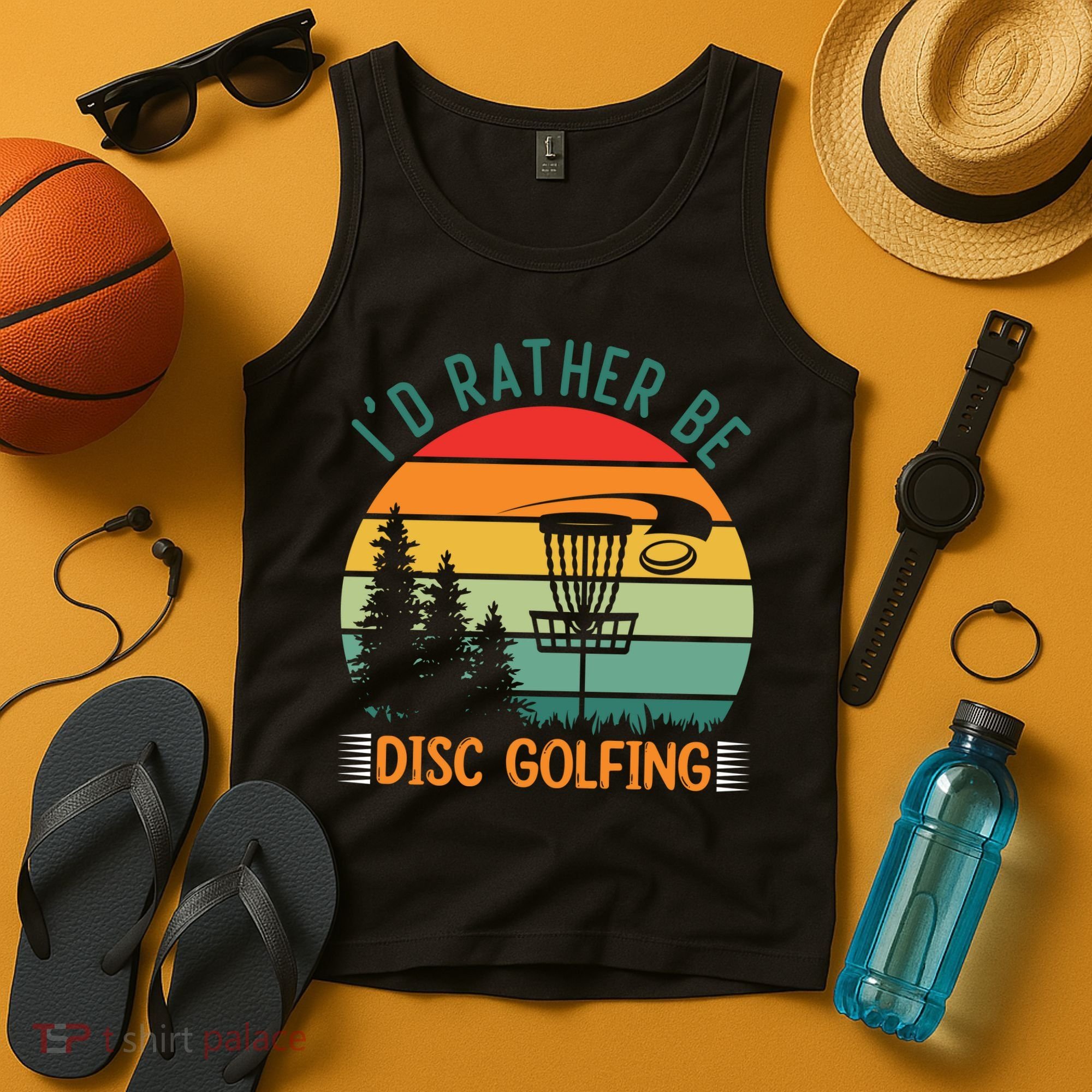 I'd Rather Be Disc Golfing Discs Funny Disc Golfer Tank Top
