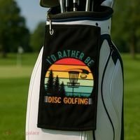 I'd Rather Be Disc Golfing Discs Funny Disc Golfer Golf Towel thumb 2
