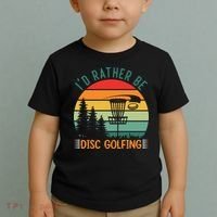I'd Rather Be Disc Golfing Discs Funny Disc Golfer Toddler T-Shirt thumb 2