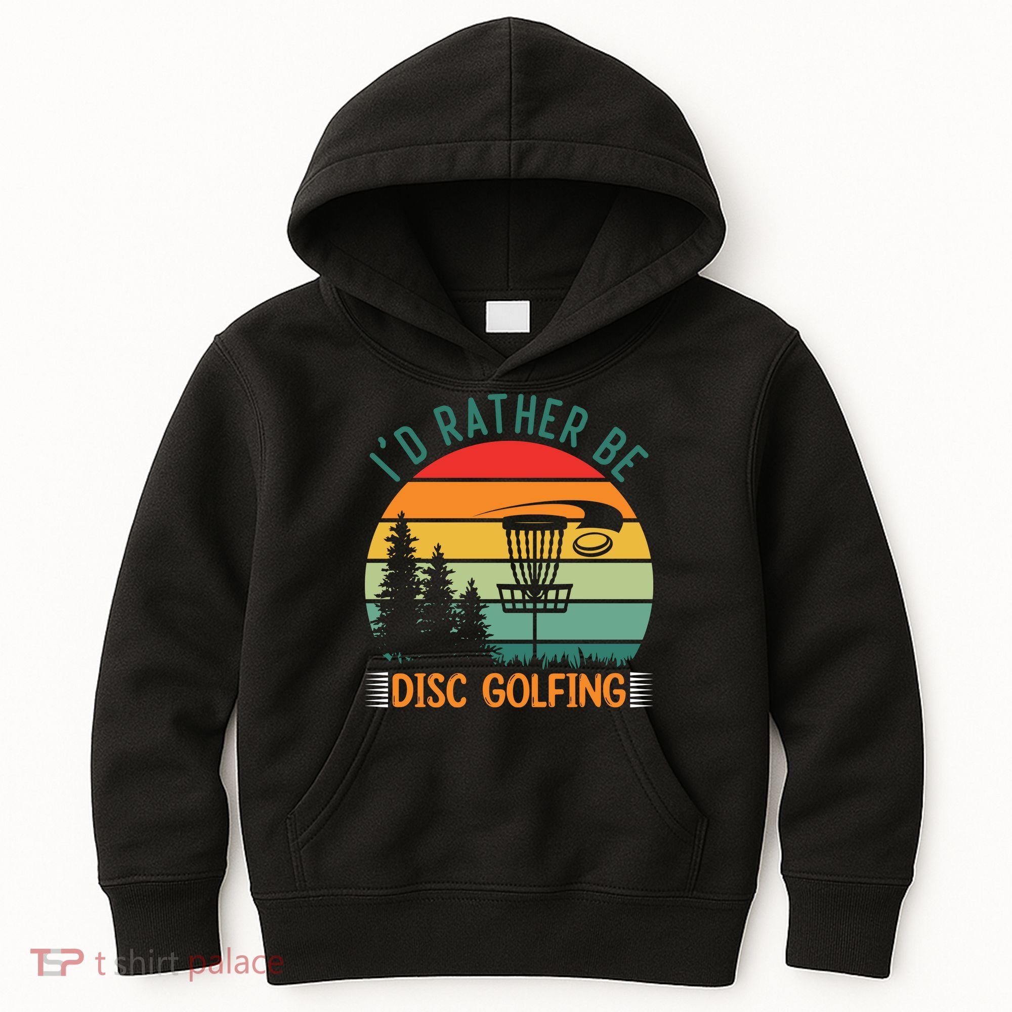 I'd Rather Be Disc Golfing Discs Funny Disc Golfer Kids Hoodie