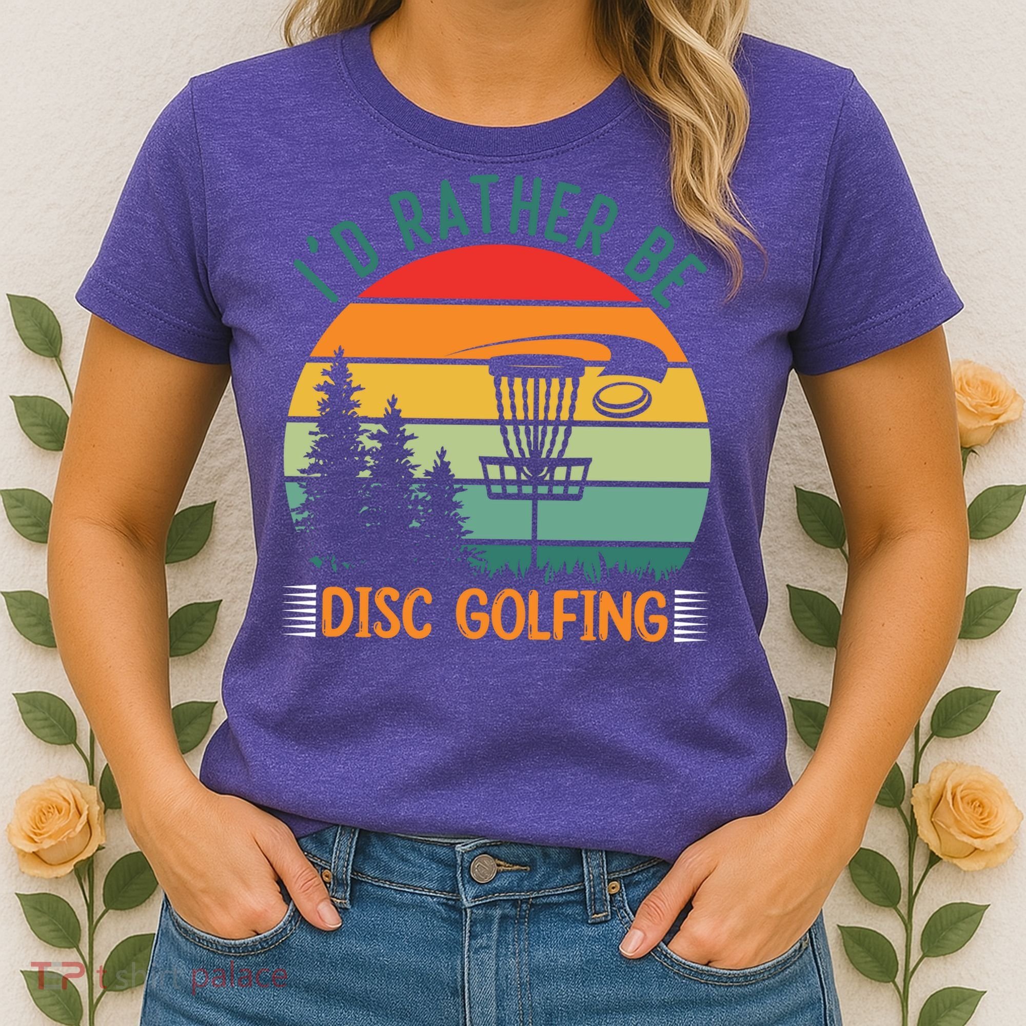 I'd Rather Be Disc Golfing Discs Funny Disc Golfer Women's T-Shirt
