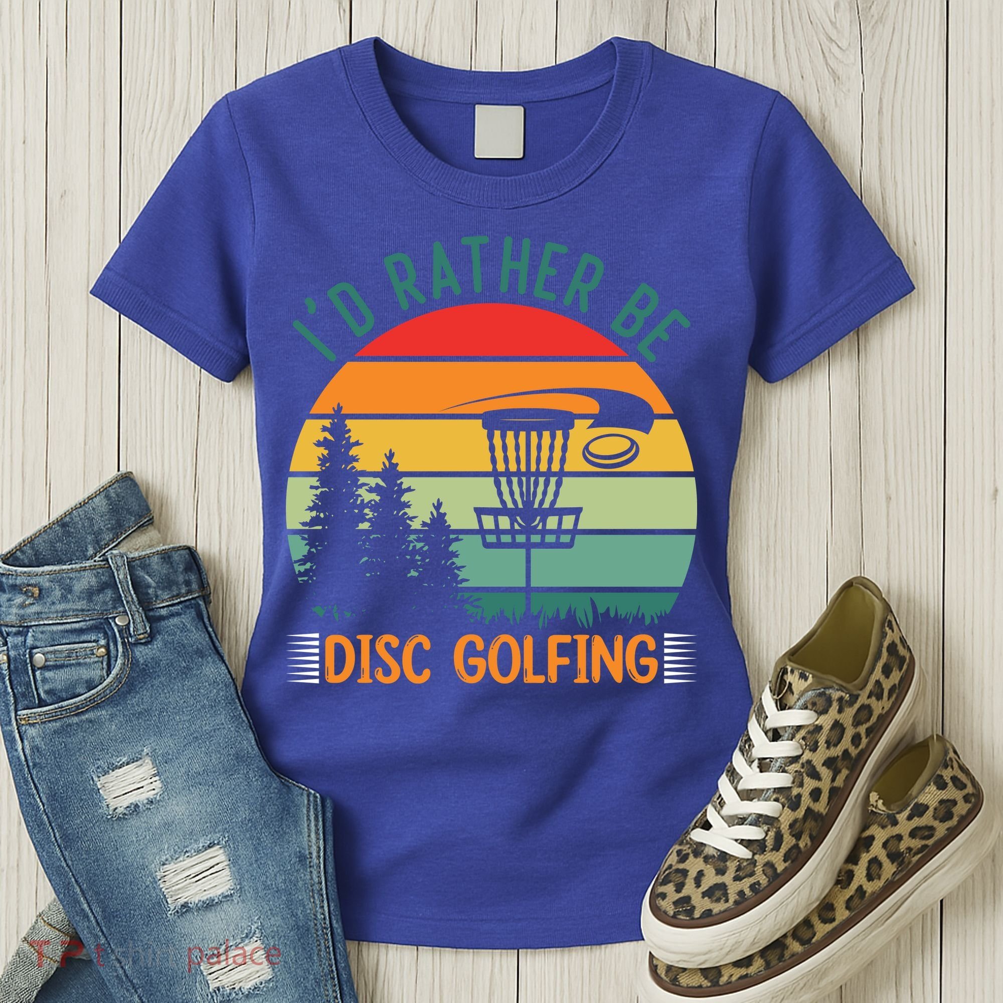 I'd Rather Be Disc Golfing Discs Funny Disc Golfer Women's T-Shirt