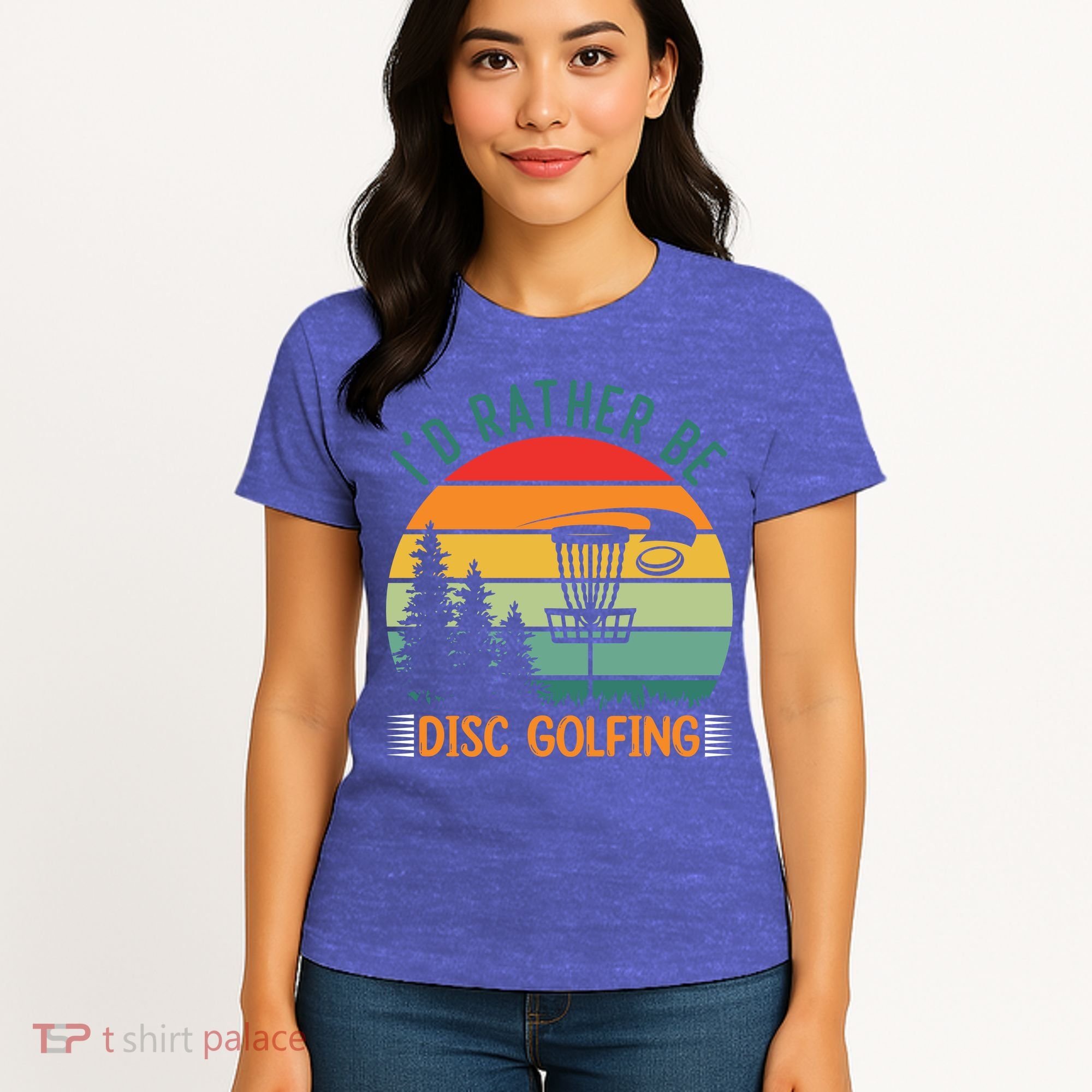 I'd Rather Be Disc Golfing Discs Funny Disc Golfer Women's T-Shirt