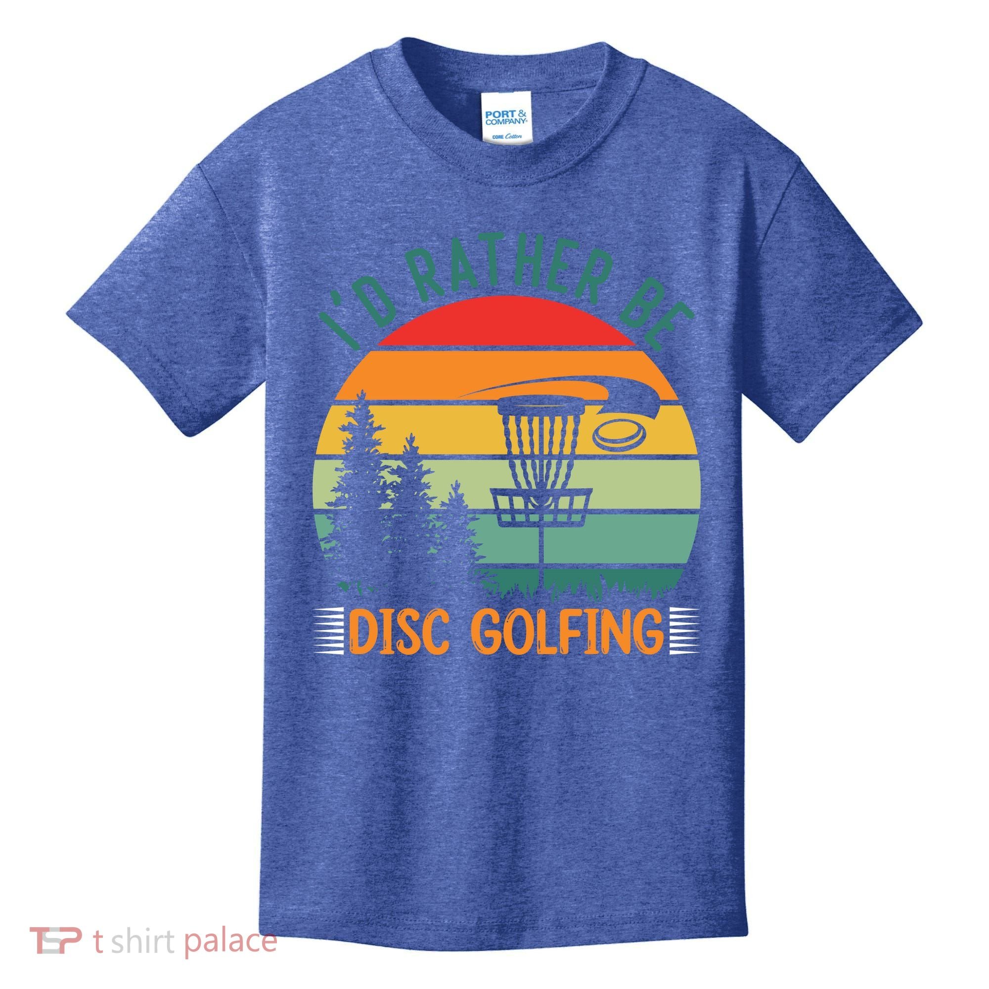 I'd Rather Be Disc Golfing Discs Funny Disc Golfer Kids T-Shirt