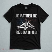 ID Rather Be Reloading Shooter Guns Ammo T-Shirt thumb 5