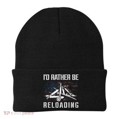 ID Rather Be Reloading Shooter Guns Ammo Beanie
