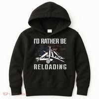 ID Rather Be Reloading Shooter Guns Ammo Kids Hoodie thumb 0