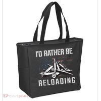 ID Rather Be Reloading Shooter Guns Ammo Tote Bag thumb 2