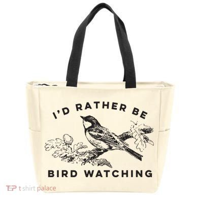 Id Rather Be Bird Watching Birding Nerd Gift Watcher Tote Bag