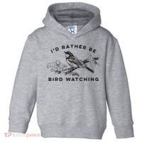 Id Rather Be Bird Watching Birding Nerd Gift Watcher Toddler Hoodie thumb 0