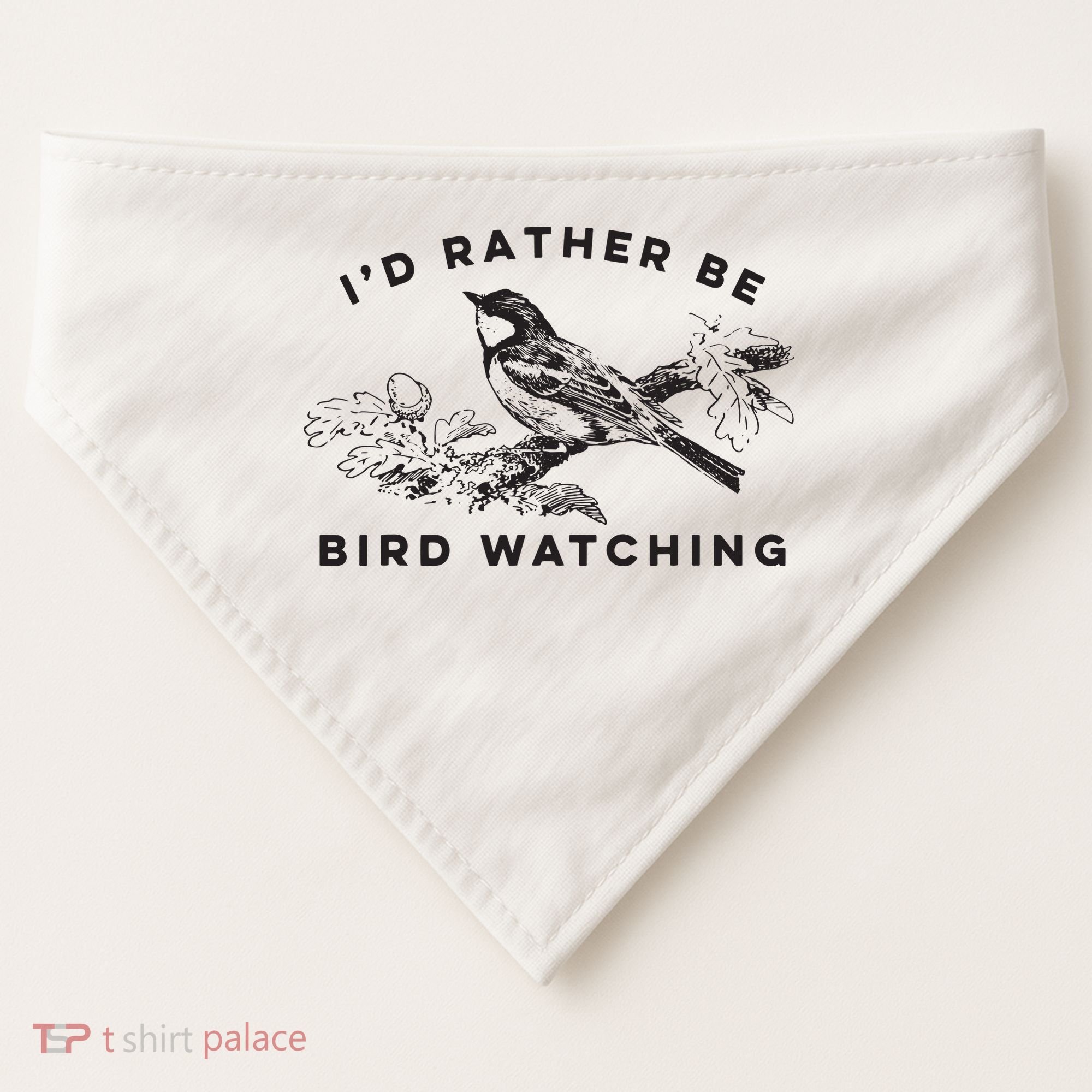 Id Rather Be Bird Watching Birding Nerd Gift Watcher USA-Made Doggie Bandana