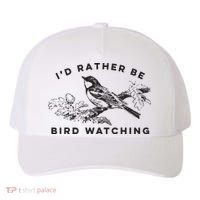 Id Rather Be Bird Watching Birding Nerd Gift Watcher Yupoong Adult 5-Panel Trucker Hat thumb 0