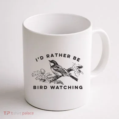 Id Rather Be Bird Watching Birding Nerd Gift Watcher Coffee Mug back