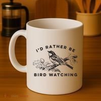 Id Rather Be Bird Watching Birding Nerd Gift Watcher Coffee Mug thumb 4