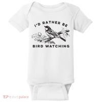 Id Rather Be Bird Watching Birding Nerd Gift Watcher Baby Bodysuit thumb 0