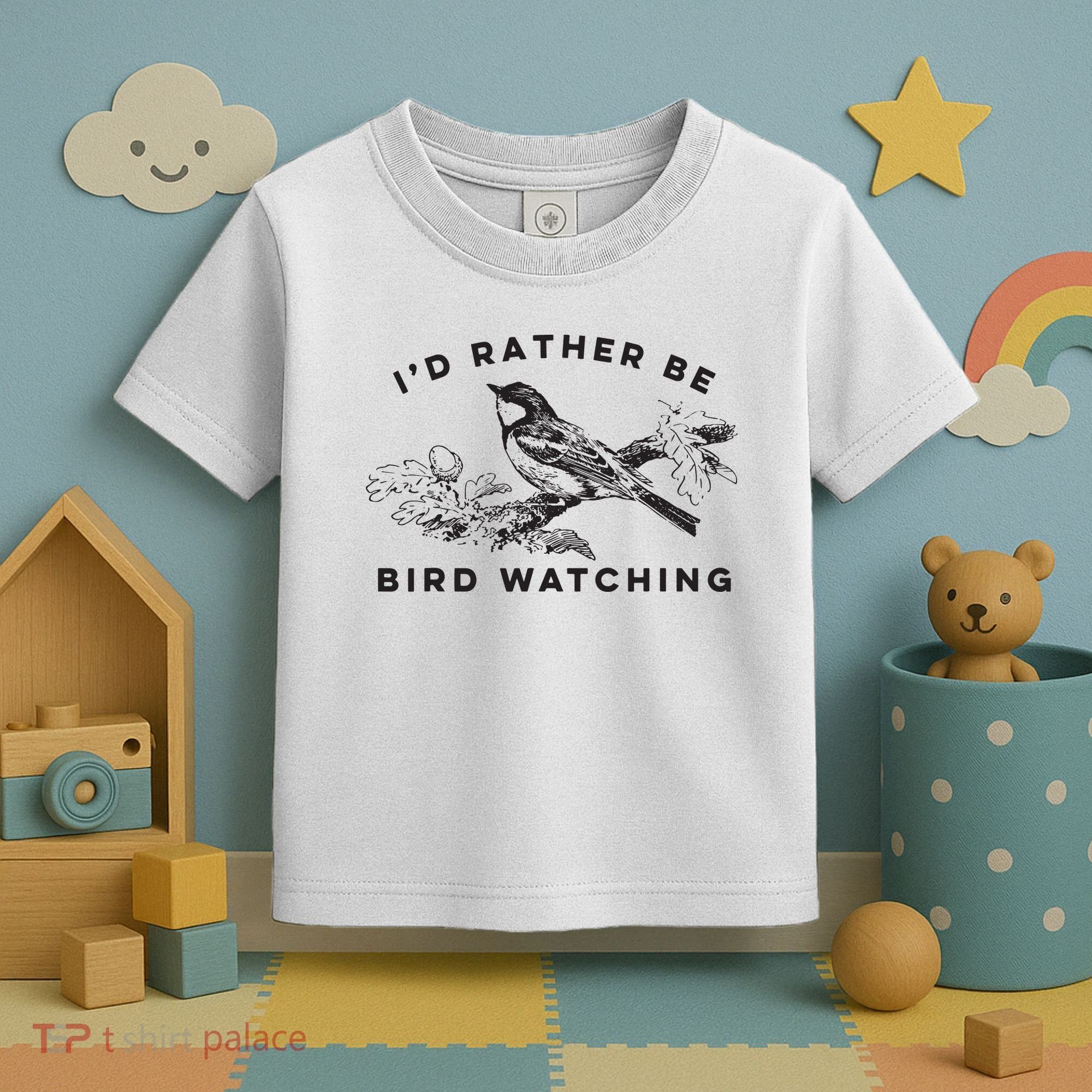 Id Rather Be Bird Watching Birding Nerd Gift Watcher Toddler T-Shirt
