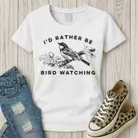 Id Rather Be Bird Watching Birding Nerd Gift Watcher Women's T-Shirt thumb 3