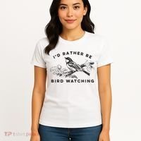 Id Rather Be Bird Watching Birding Nerd Gift Watcher Women's T-Shirt thumb 4