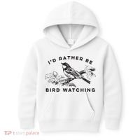 Id Rather Be Bird Watching Birding Nerd Gift Watcher Kids Hoodie thumb 0