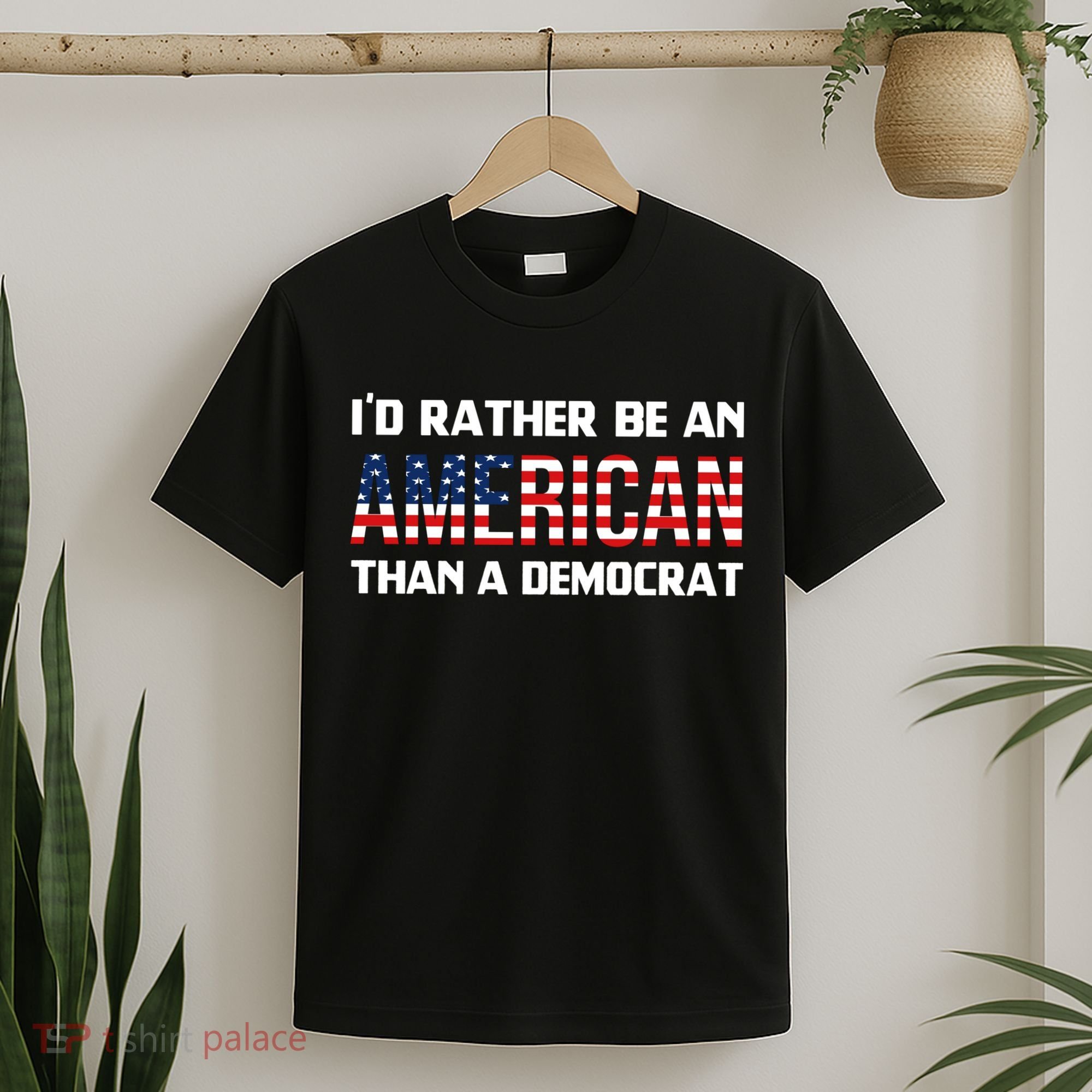 I'd Rather Be An American Than A Democrat, Fuck Biden Shirt T-Shirt