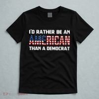 I'd Rather Be An American Than A Democrat, Fuck Biden Shirt T-Shirt thumb 5