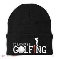 I’d Rather Be Golfing Golf Quotes Sayings Gift Beanie thumb 0