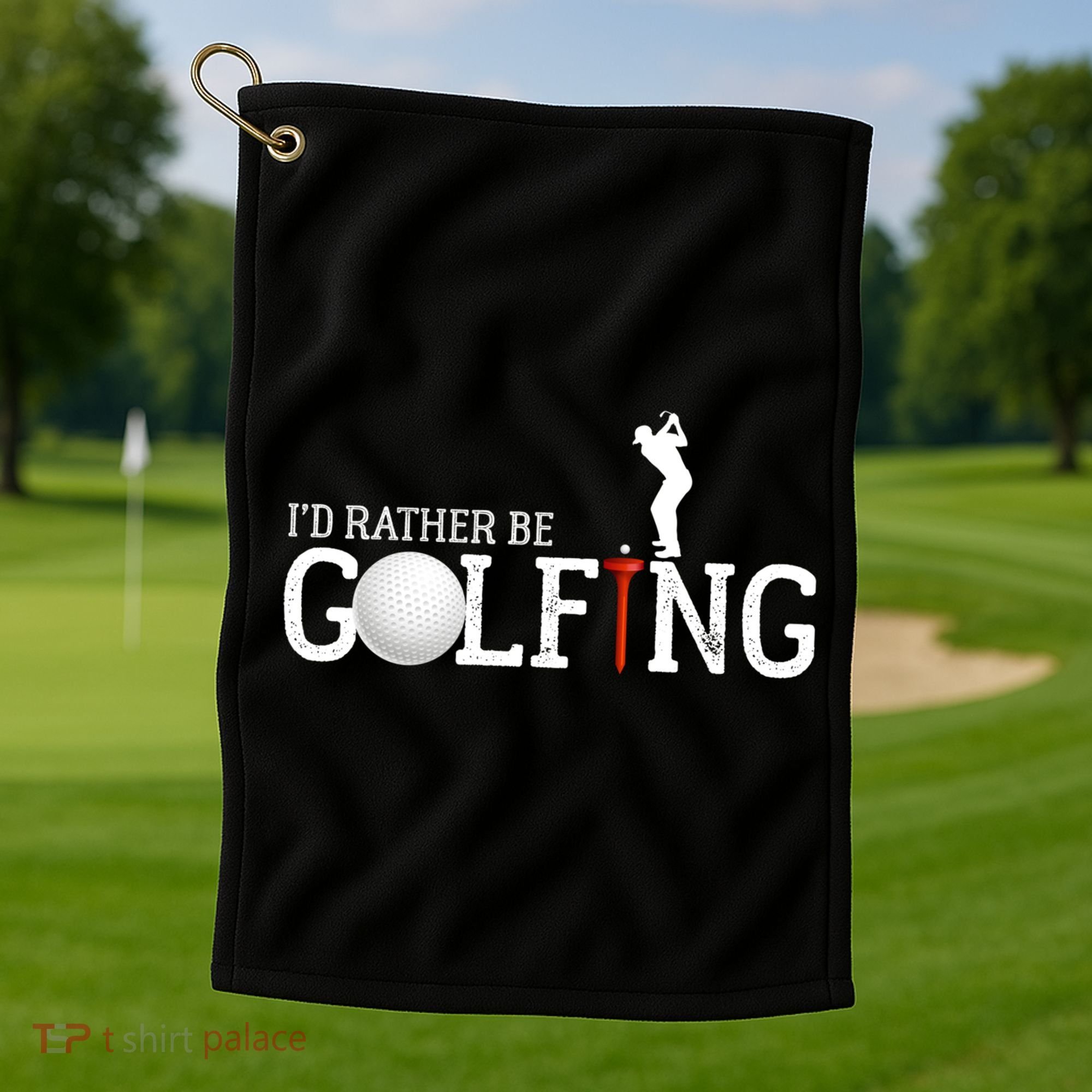 I’d Rather Be Golfing Golf Quotes Sayings Gift Golf Towel