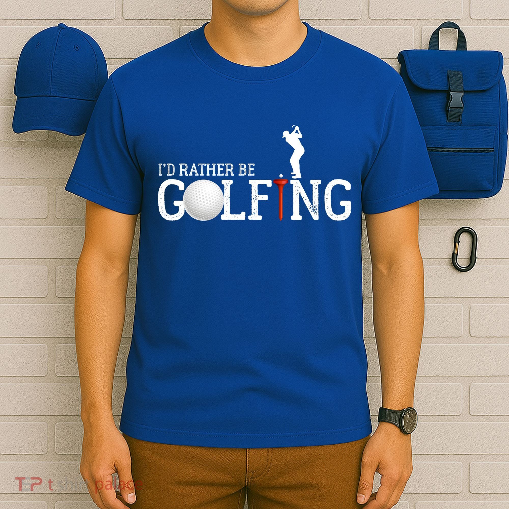 I’d Rather Be Golfing Golf Quotes Sayings Gift T-Shirt