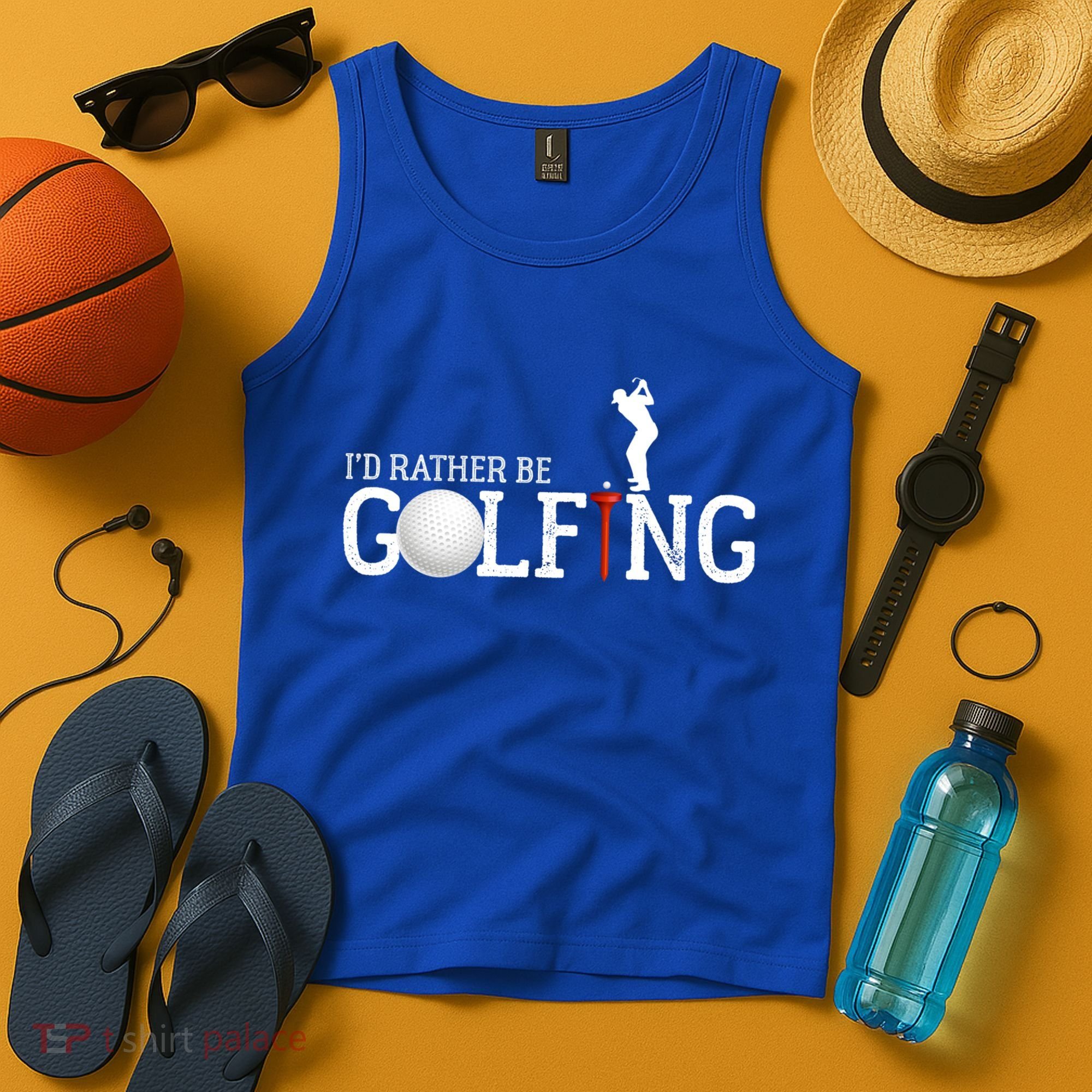 I’d Rather Be Golfing Golf Quotes Sayings Gift Tank Top