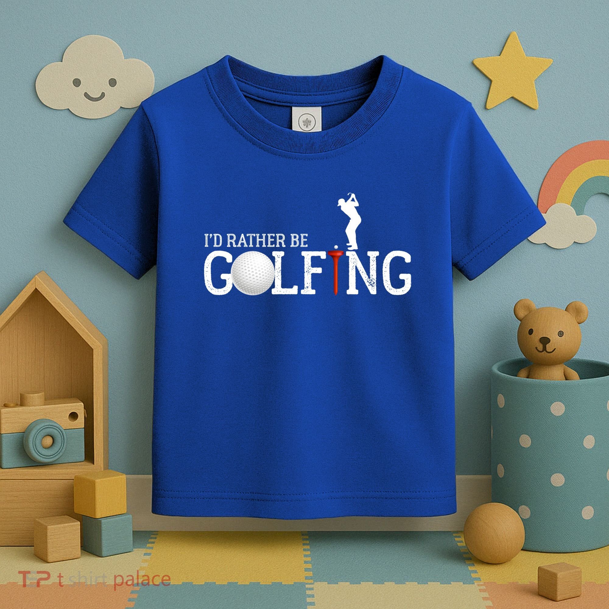 I’d Rather Be Golfing Golf Quotes Sayings Gift Toddler T-Shirt