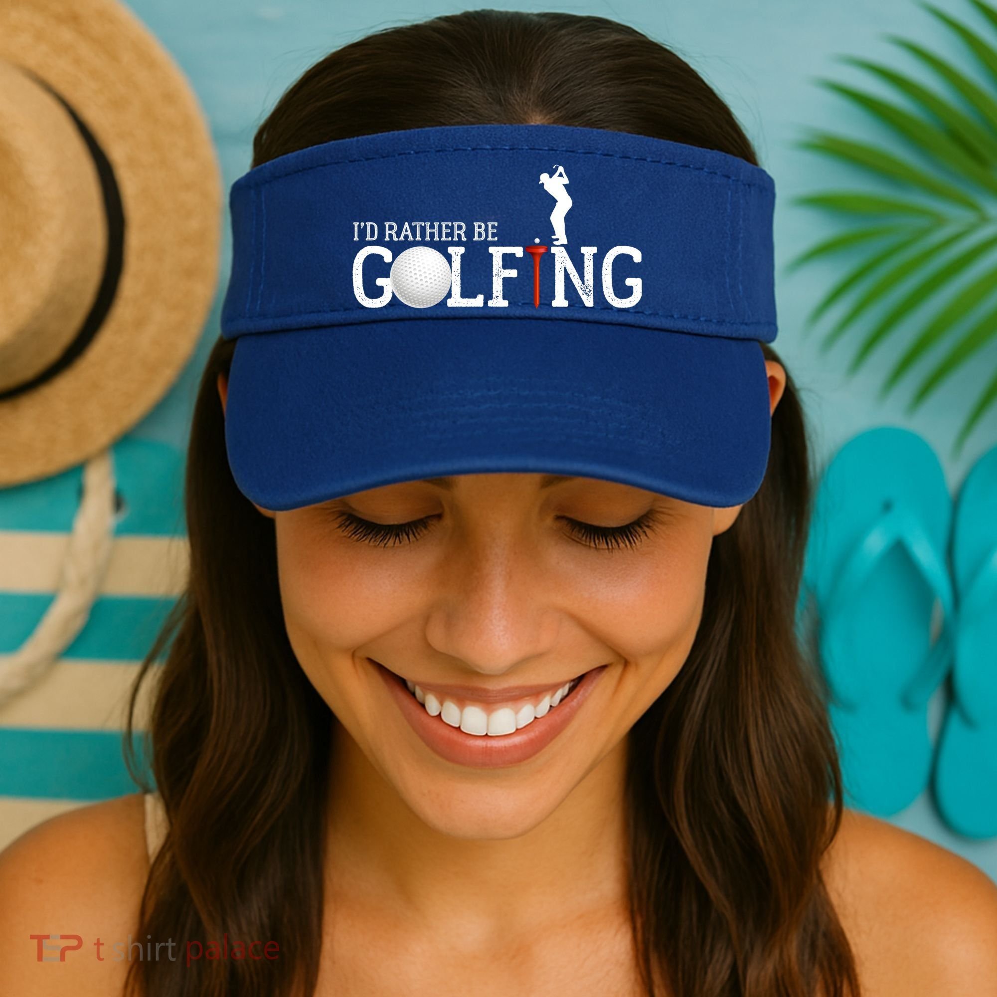 I’d Rather Be Golfing Golf Quotes Sayings Gift Visor
