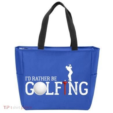 I’d Rather Be Golfing Golf Quotes Sayings Gift Tote Bag