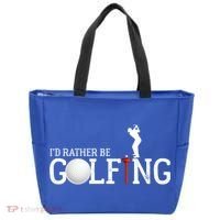 I’d Rather Be Golfing Golf Quotes Sayings Gift Tote Bag thumb 0
