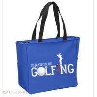 I’d Rather Be Golfing Golf Quotes Sayings Gift Tote Bag thumb 2