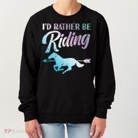 Id Rather Be Riding Horse Rider Equestrian Women's Sweatshirt thumb 0